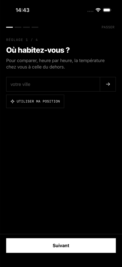 L'onboarding de NADIR : où habitez-vous ?